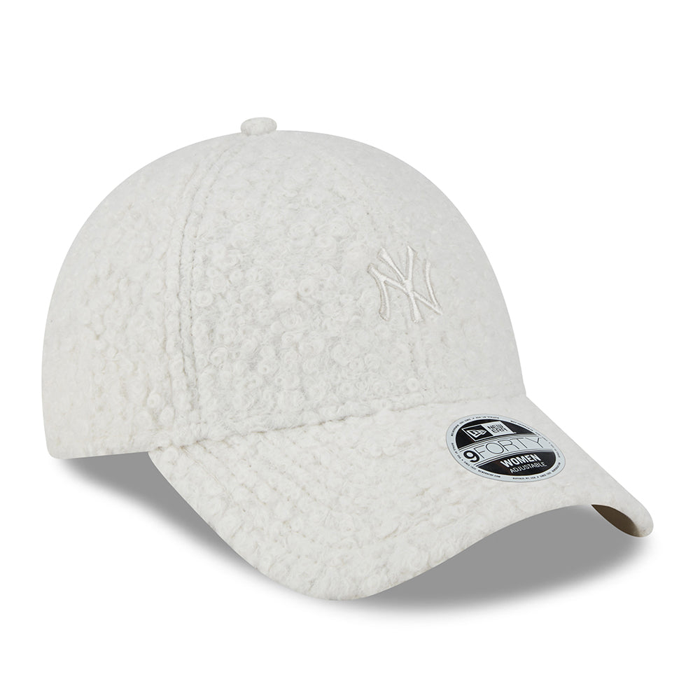 Casquette Femme 9FORTY MLB Hypertexture New York Yankees blanc cassé NEW ERA
