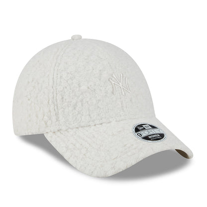 Casquette Femme 9FORTY MLB Hypertexture New York Yankees blanc cassé NEW ERA