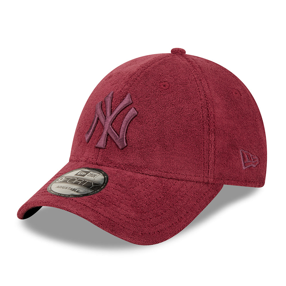 Casquette 9FORTY MLB Towelling New York Yankees bordeaux NEW ERA