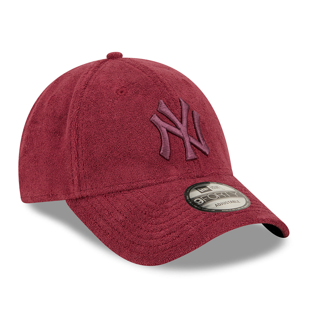 Casquette 9FORTY MLB Towelling New York Yankees bordeaux NEW ERA