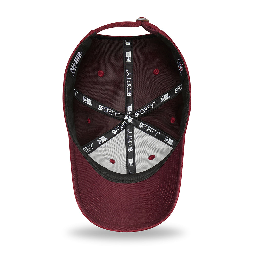 Casquette 9FORTY MLB Towelling New York Yankees bordeaux NEW ERA