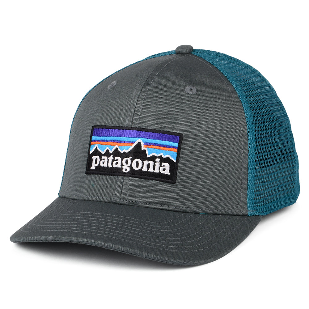 Casquette Trucker en Coton Bio P-6 Logo forêt clair-bleu sarcelle PATAGONIA