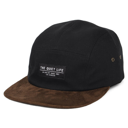 Casquette 5 Panel Cord Combo noir-marron THE QUIET LIFE
