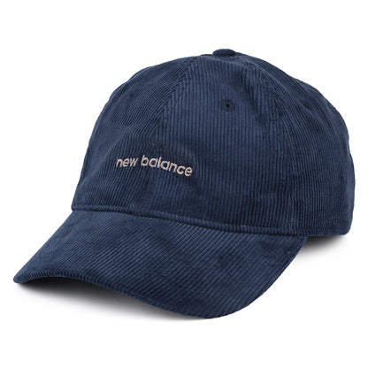 Casquette en Velours Côtelé Délavé bleu marine NEW BALANCE