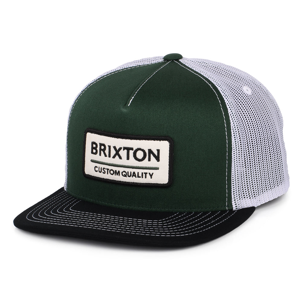 Casquette Trucker Palmer Proper MP vert-noir délavé-blanc BRIXTON