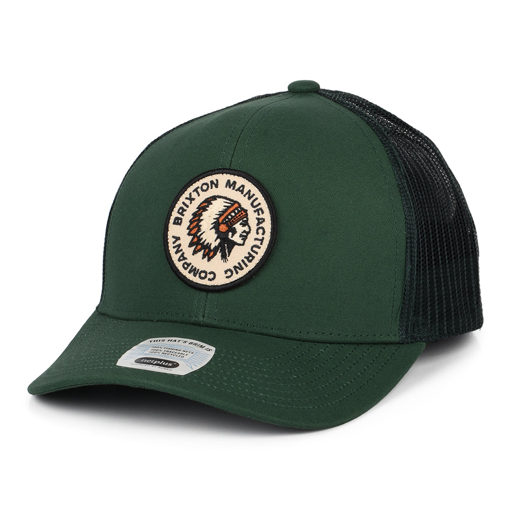 Casquette Trucker Rival Stamp NetPlus MP vert sapin BRIXTON