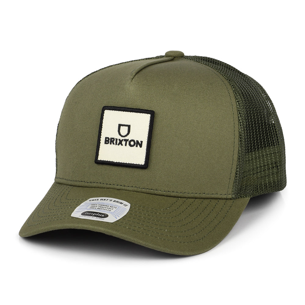 Casquette Trucker Alpha Block NetPlus MP olive BRIXTON