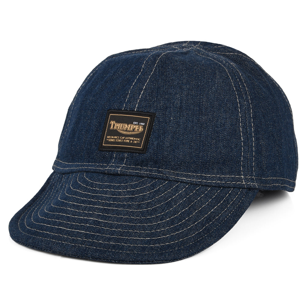 Casquette Militaire en Coton Oilys denim TRIUMPH MOTORCYCLES