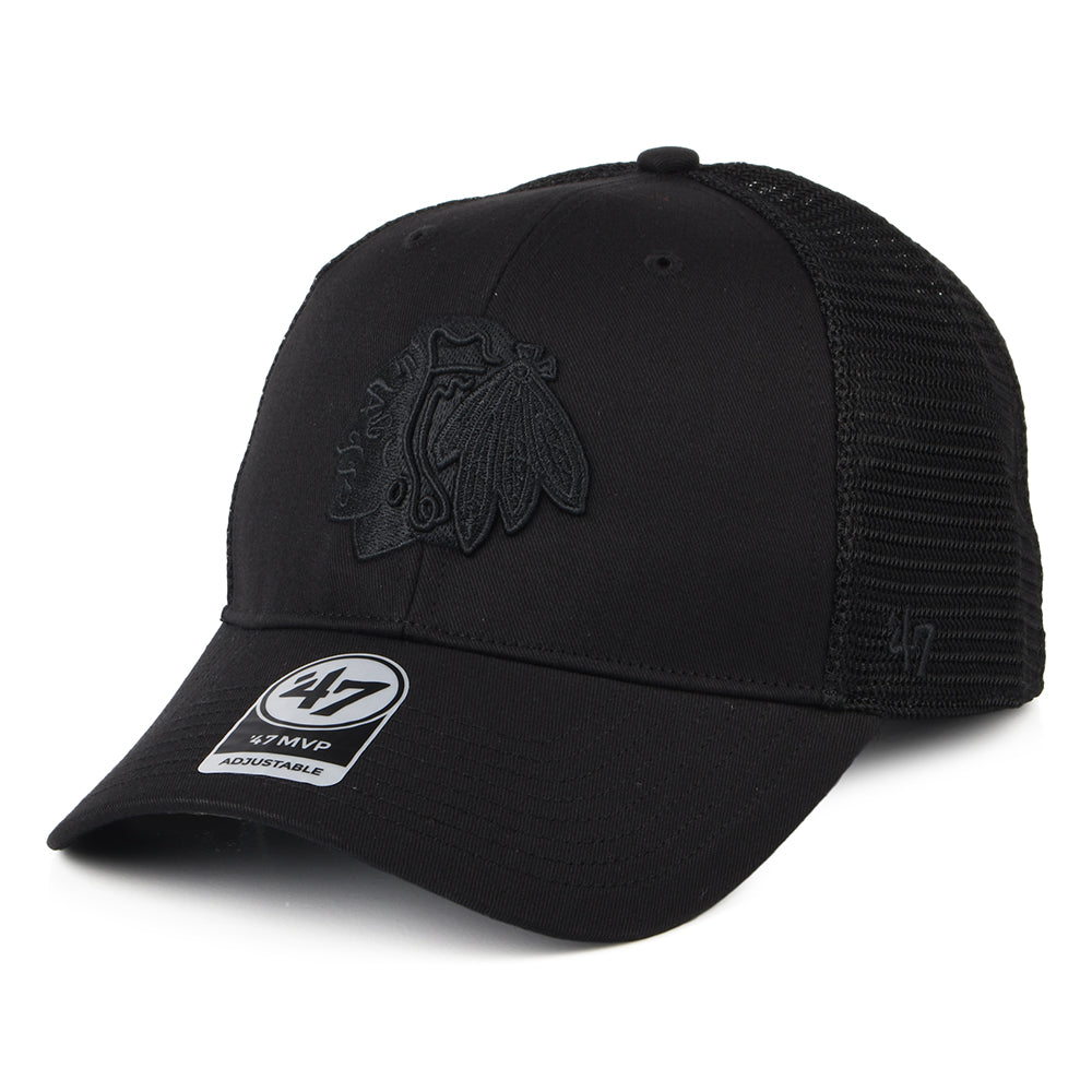 Casquette Trucker NHL Branson MVP Chicago Blackhawks noir sur noir 47 BRAND