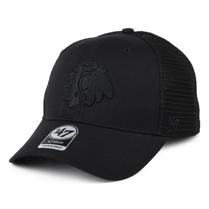 Casquette Trucker NHL Branson MVP Chicago Blackhawks noir sur noir 47 BRAND