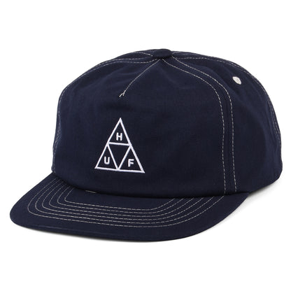 Casquette Snapback Non Structurée Triple Triangle bleu marine-blanc HUF