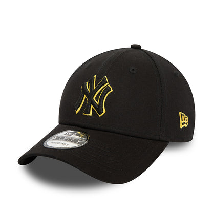 Casquette 9FORTY MLB Team Outline New York Yankees noir-jaune NEW ERA