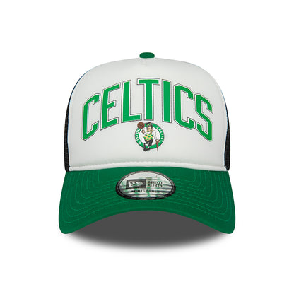 Casquette Trucker NBA Retro A-Frame Boston Celtics blanc-vert-noir NEW ERA