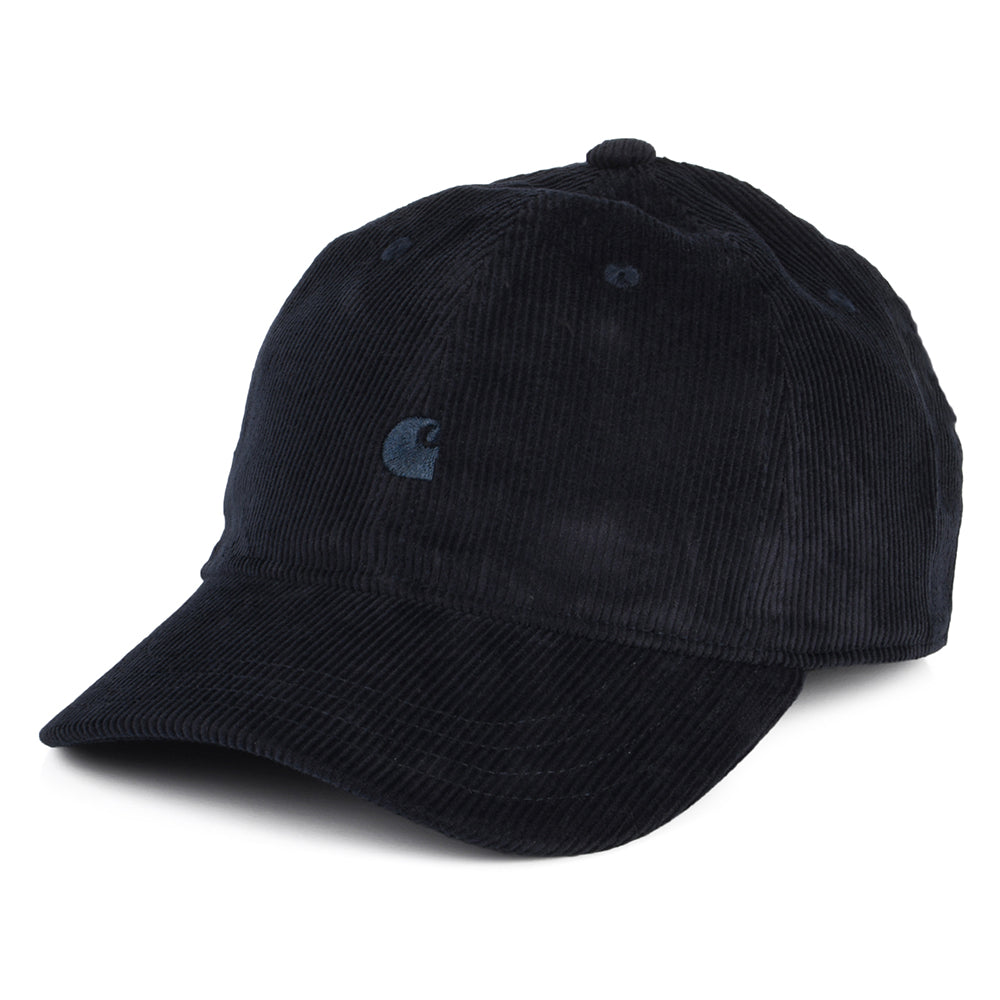 Casquette en Velours Côtelé Ton Sur Ton Harlem bleu marine foncé CARHARTT WIP