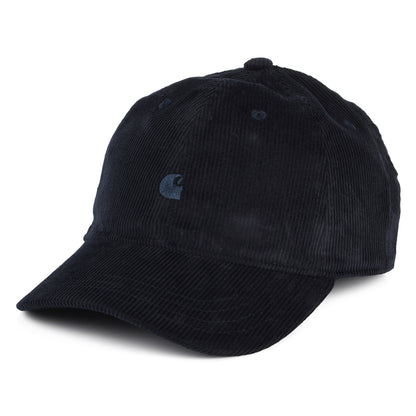 Casquette en Velours Côtelé Ton Sur Ton Harlem bleu marine foncé CARHARTT WIP