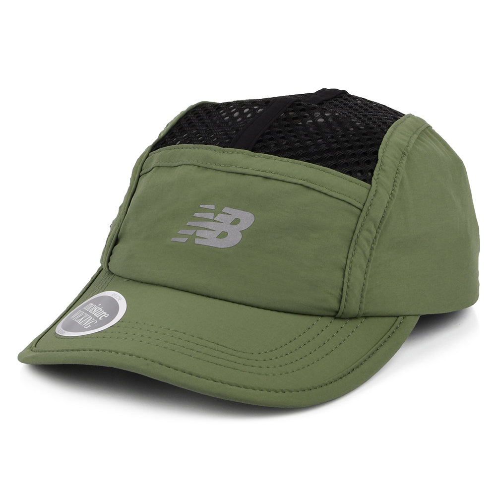 Casquette 5 Panel Pliable Running Stash olive foncé NEW BALANCE