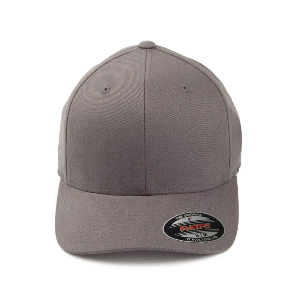 Casquette en Coton Sergé Brossé Mid-Pro gris FLEXFIT