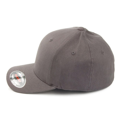 Casquette en Coton Sergé Brossé Mid-Pro gris FLEXFIT