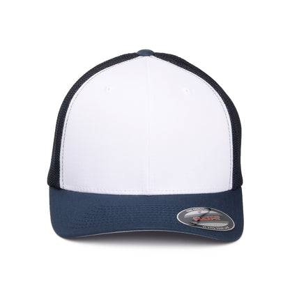 Casquette Trucker White Front bleu marine-blanc FLEXFIT