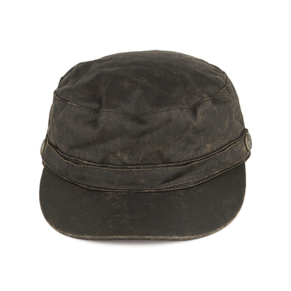 Casquette Militaire en Coton à Effet Usé marron JAXON & JAMES