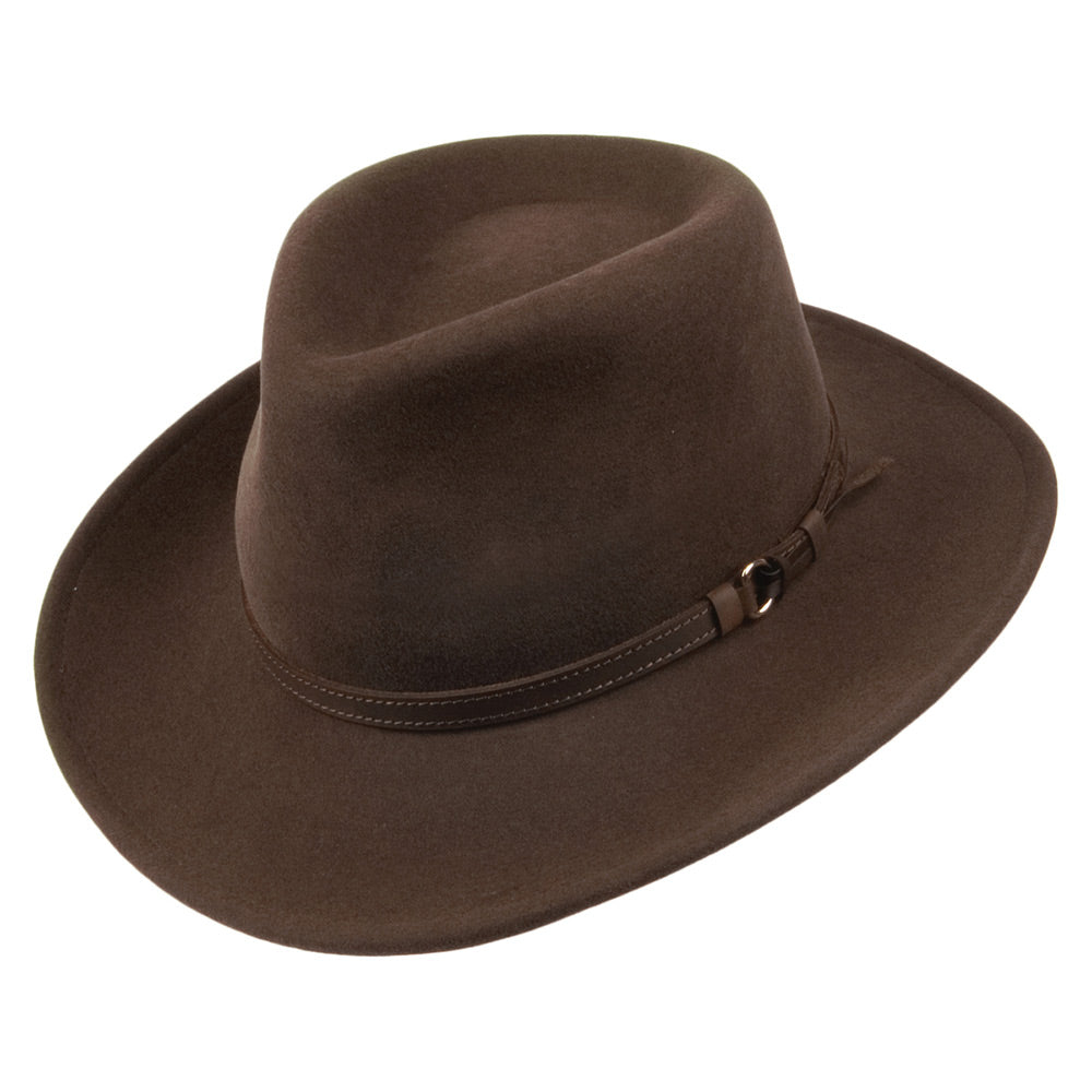 Chapeau Australien en Laine Déformable marron OLNEY