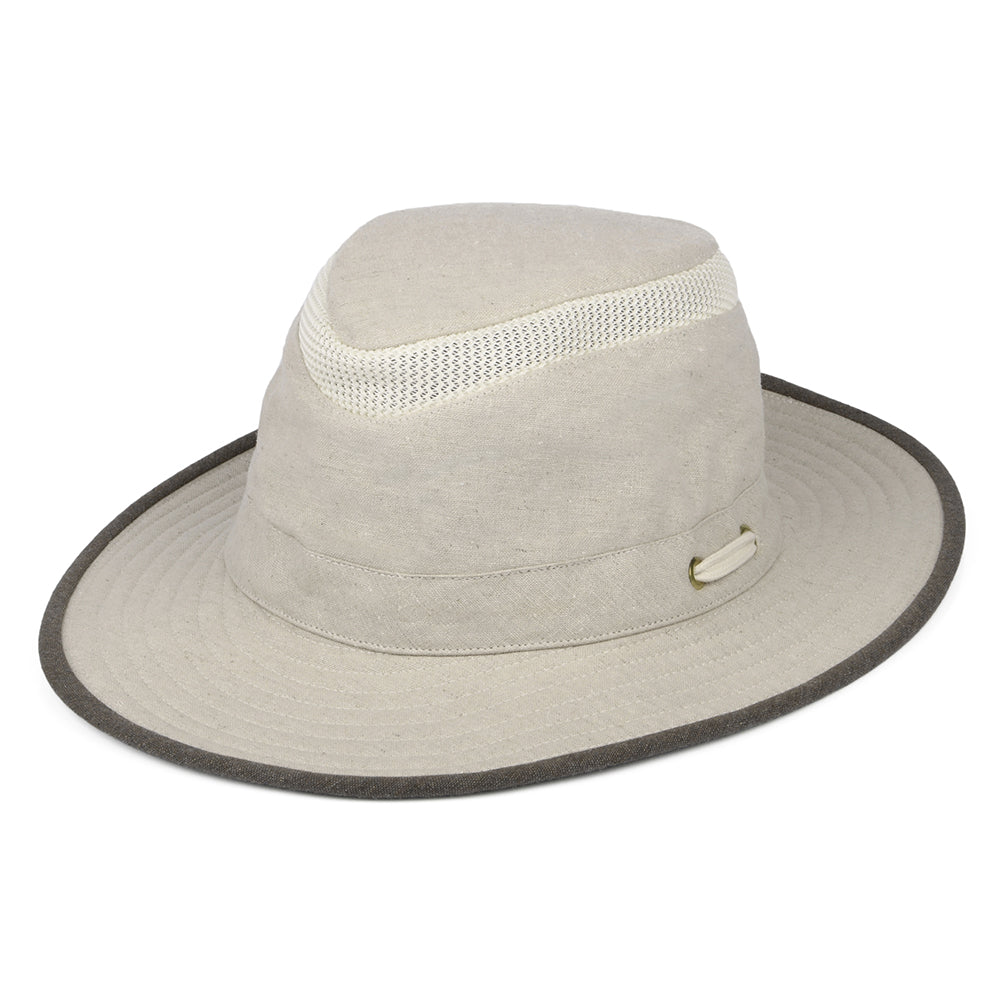 Chapeau Été Pliable En Coton Et Chanvre TMH55 Mash Up sable-marron TILLEY
