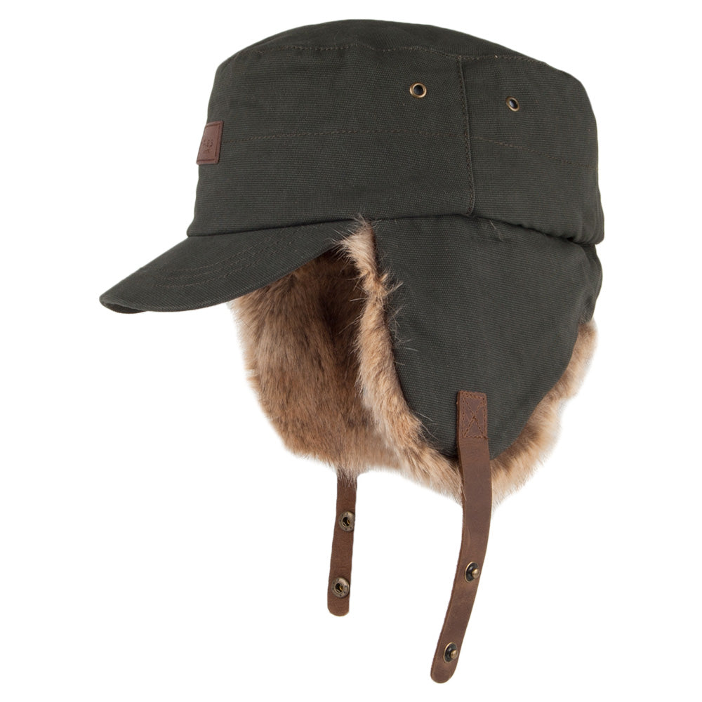 Casquette Militaire avec Protège-Oreilles en Coton Foryst vert militaire BARTS