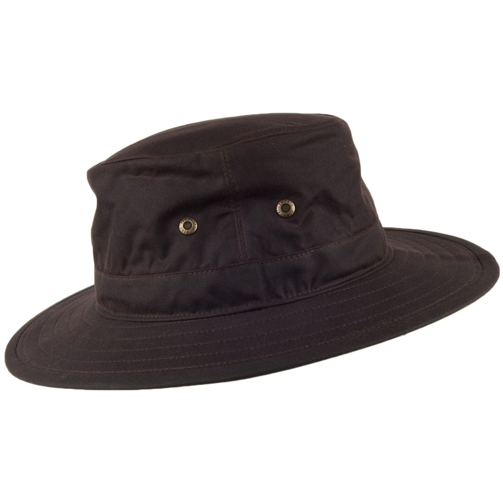 Chapeau Traveller en Coton Ciré Britannique marron FAILSWORTH