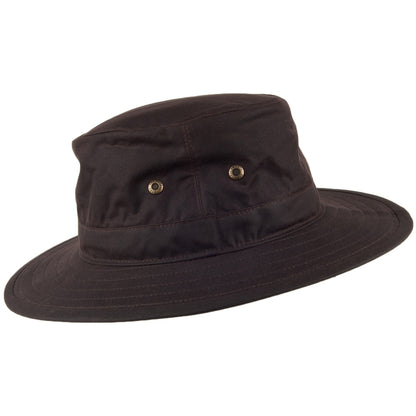 Chapeau Traveller en Coton Ciré Britannique marron FAILSWORTH