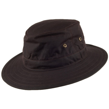 Chapeau Traveller en Coton Ciré Britannique marron FAILSWORTH