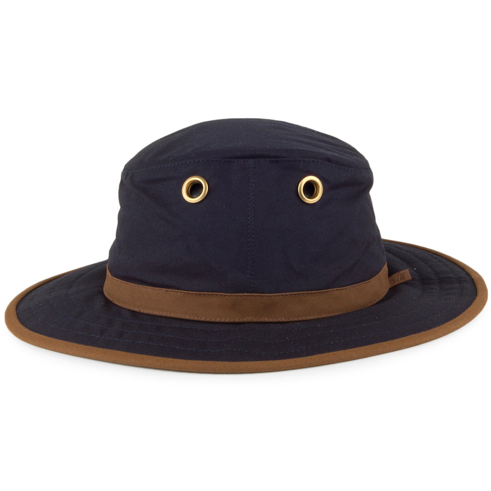 Chapeau Australien en Coton Ciré TWC7 bleu marine-beige sable TILLEY