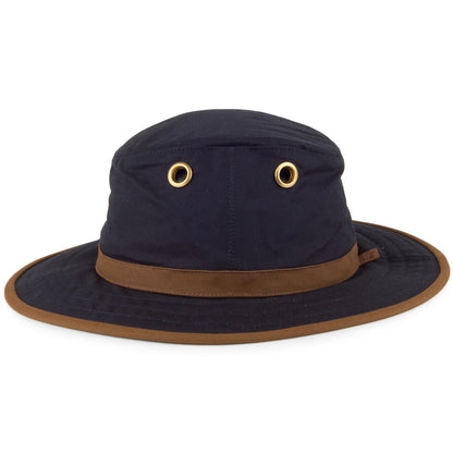 Chapeau Australien en Coton Ciré TWC7 bleu marine-beige sable TILLEY