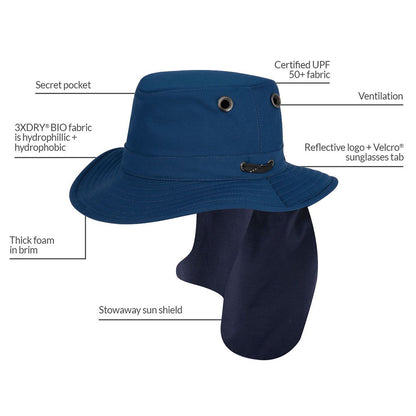 Chapeau Été Pliable Polaris bleu roi TILLEY