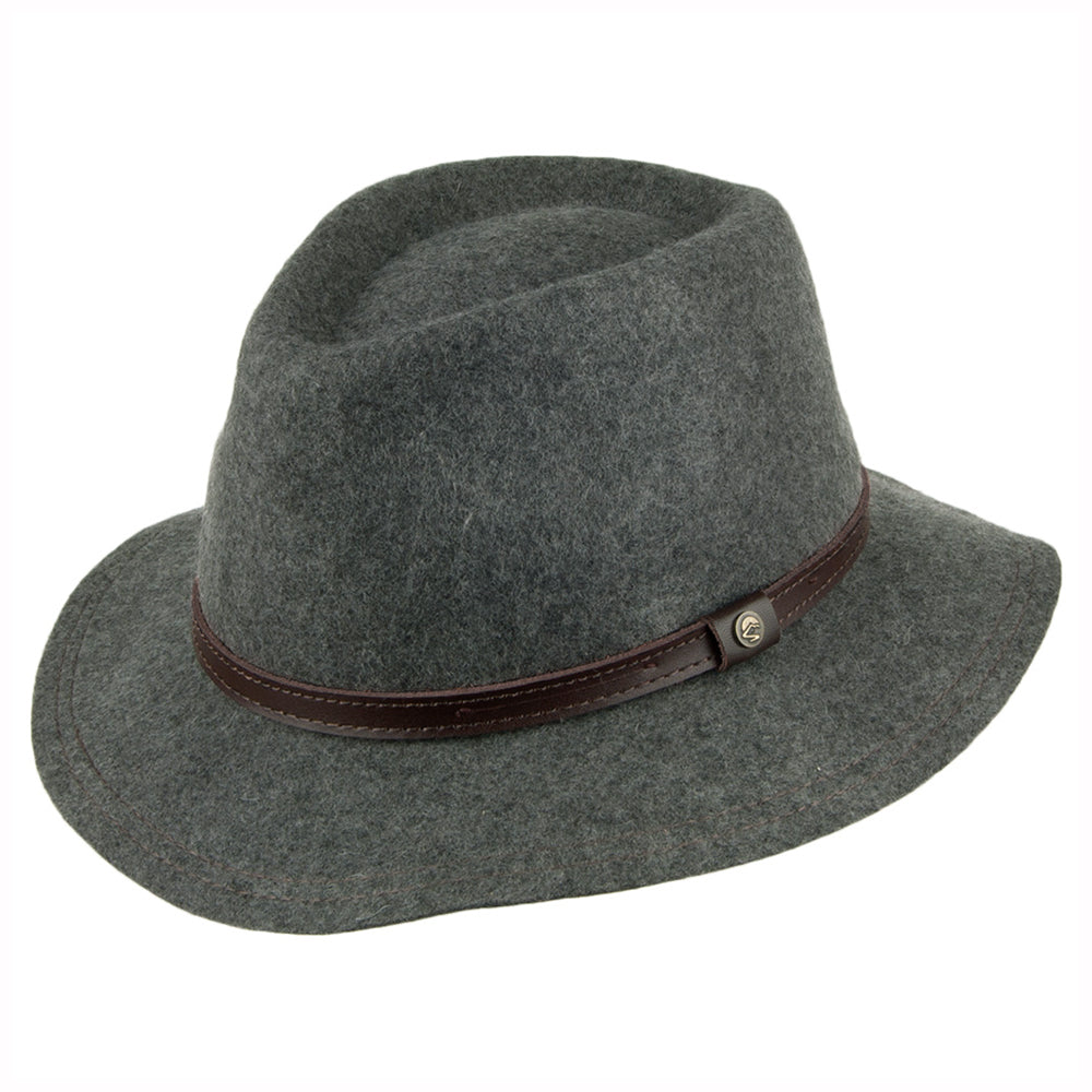 Chapeau Fedora en Laine Feutrée Hydrofuge Tessa gris SUNDAY AFTERNOONS