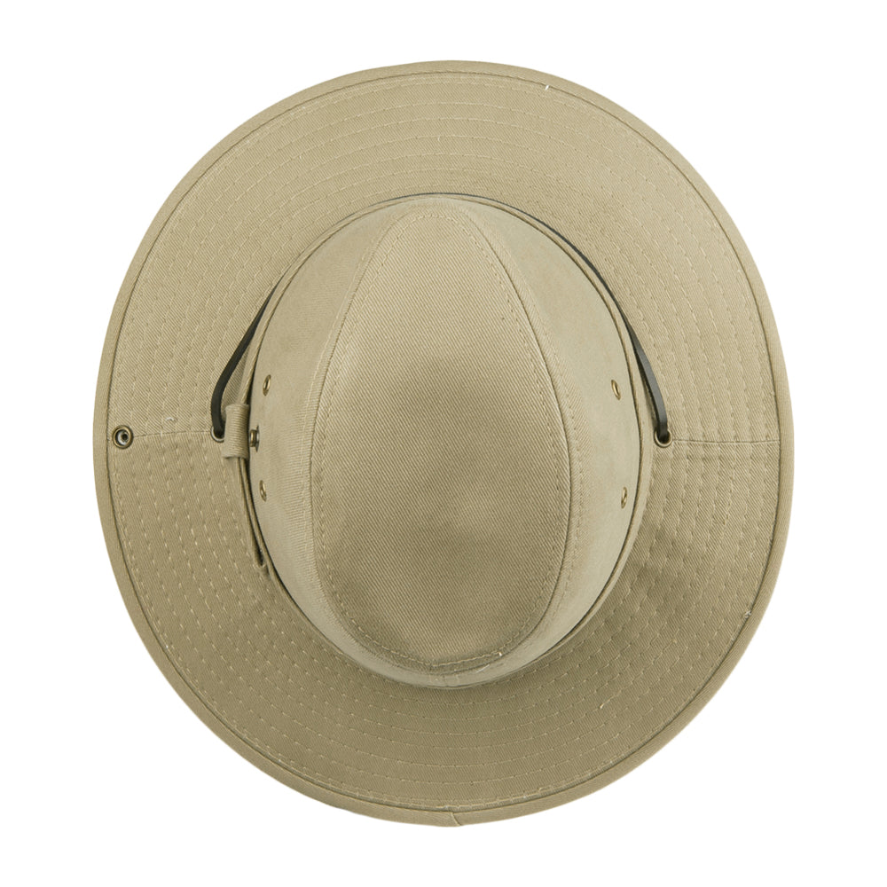 Chapeau Australien en Coton avec Jugulaire khaki DORFMAN PACIFIC