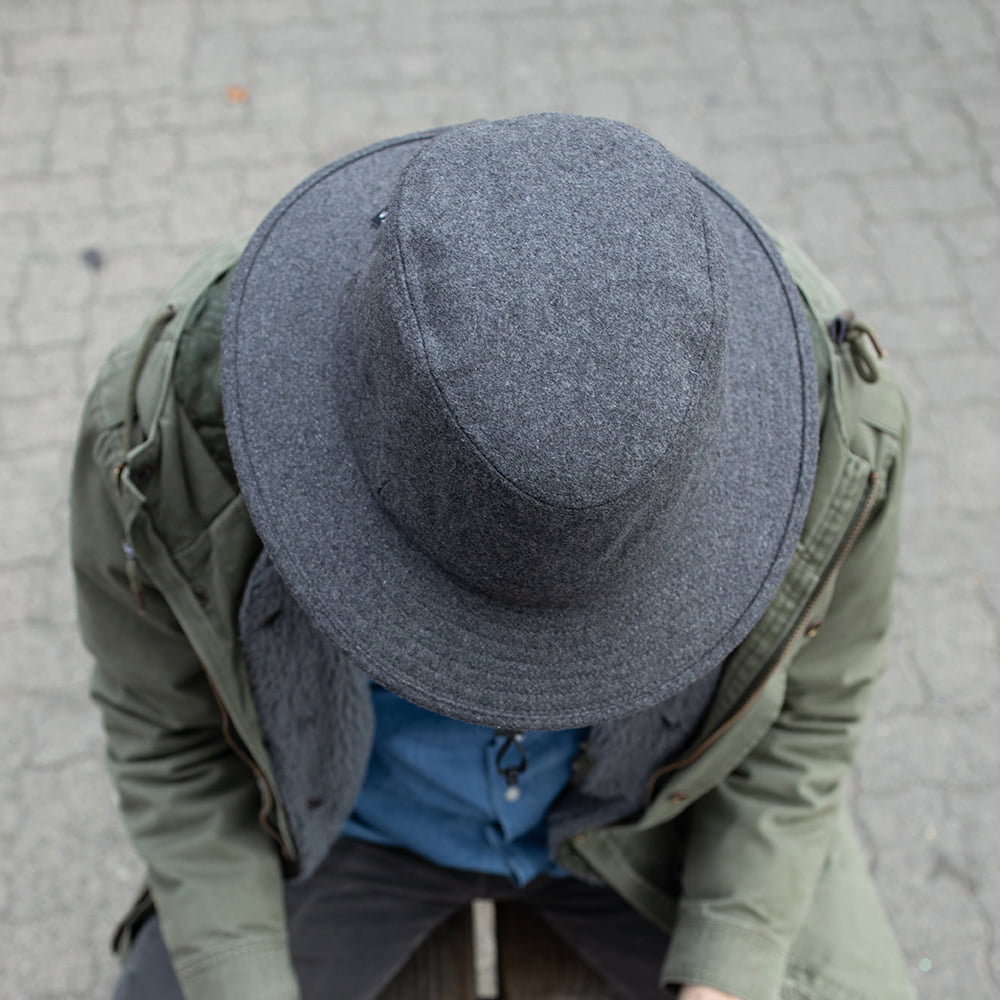 Chapeau en Laine Melton Charter Cold Front anthracite SUNDAY AFTERNOONS