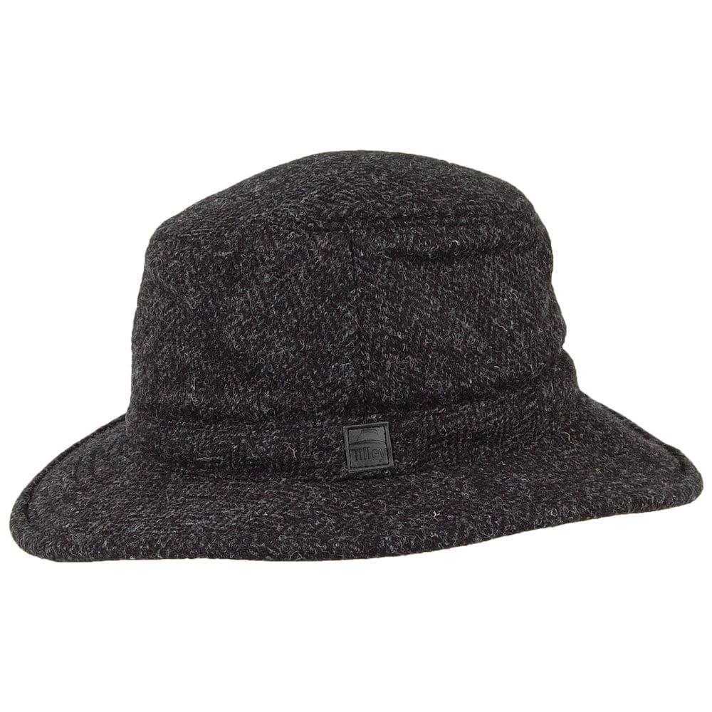 Chapeau Hiver en HARRIS TWEED TW2HT anthracite TILLEY