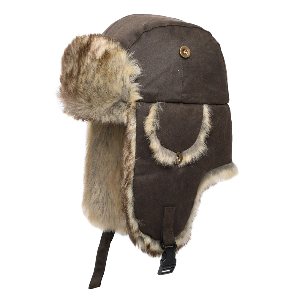 Chapka en Coton à Effet Usé marron DORFMAN PACIFIC