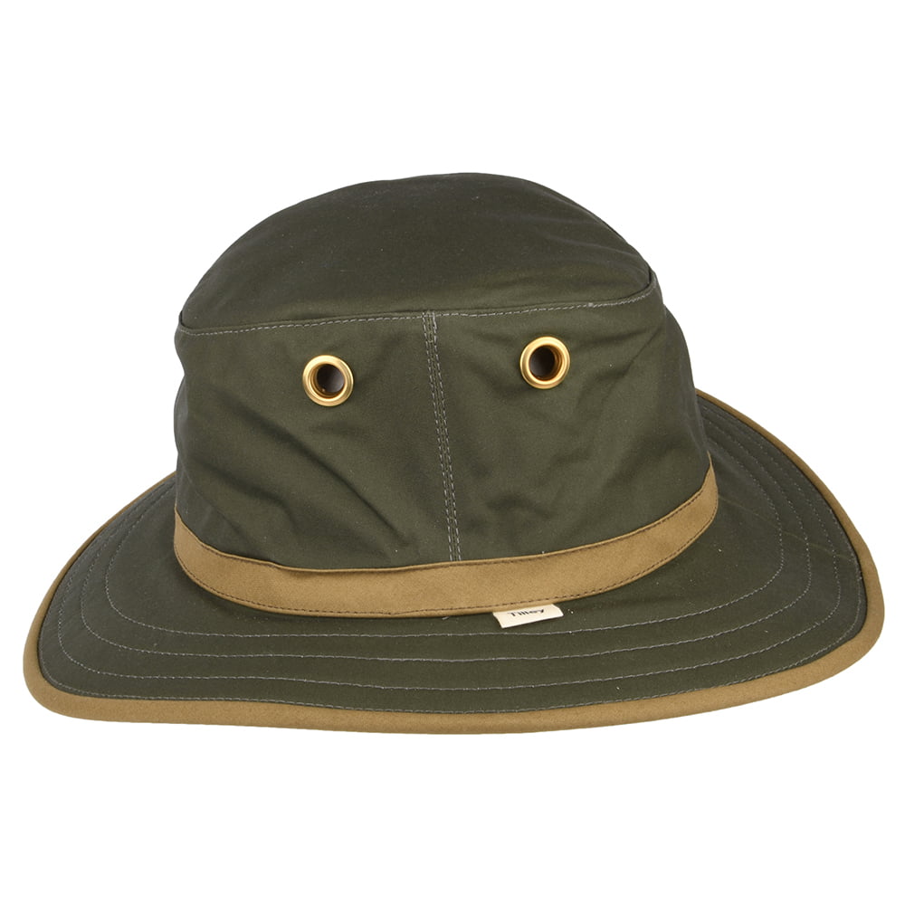 Chapeau Australien en Coton Ciré TWC7 olive TILLEY