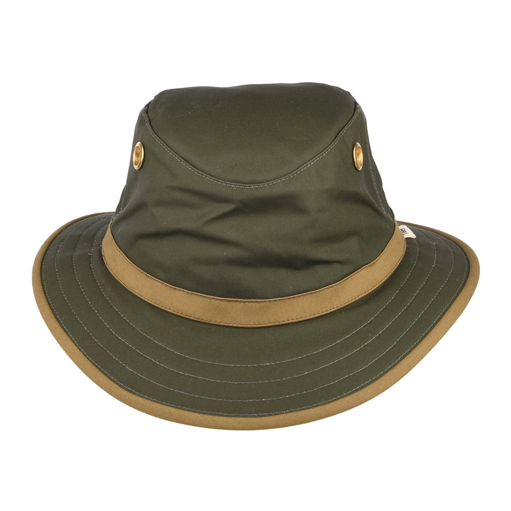 Chapeau Australien en Coton Ciré TWC7 olive TILLEY