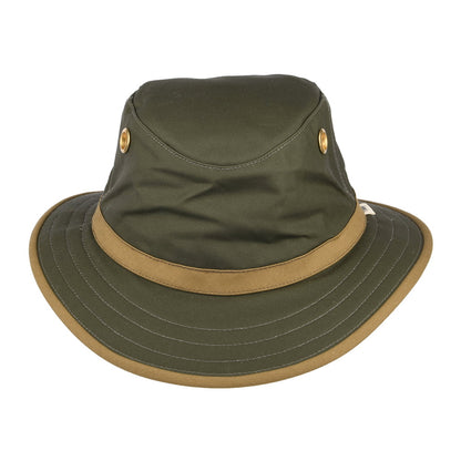 Chapeau Australien en Coton Ciré TWC7 olive TILLEY