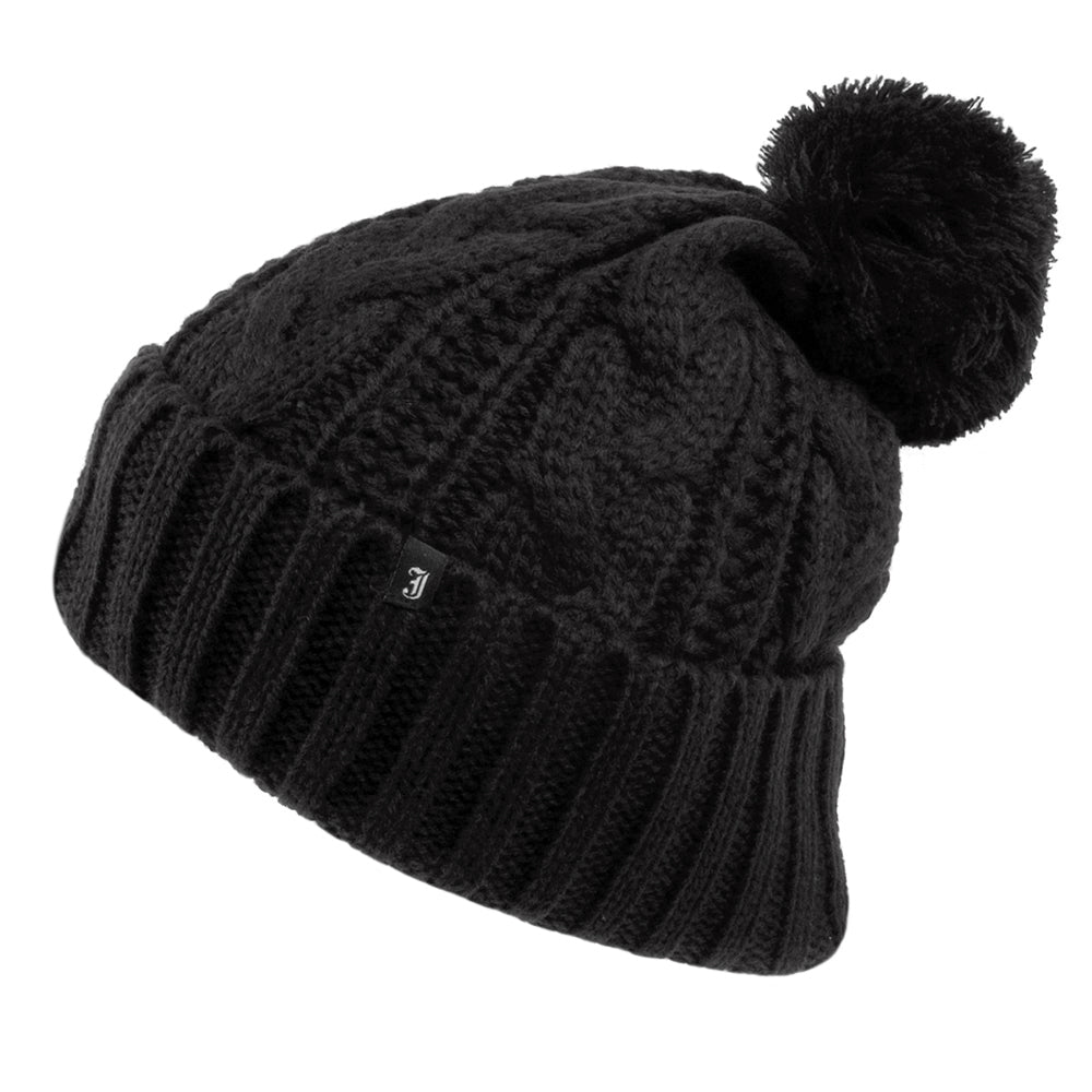 Bonnet à Pompon à Torsades noir JAXON & JAMES