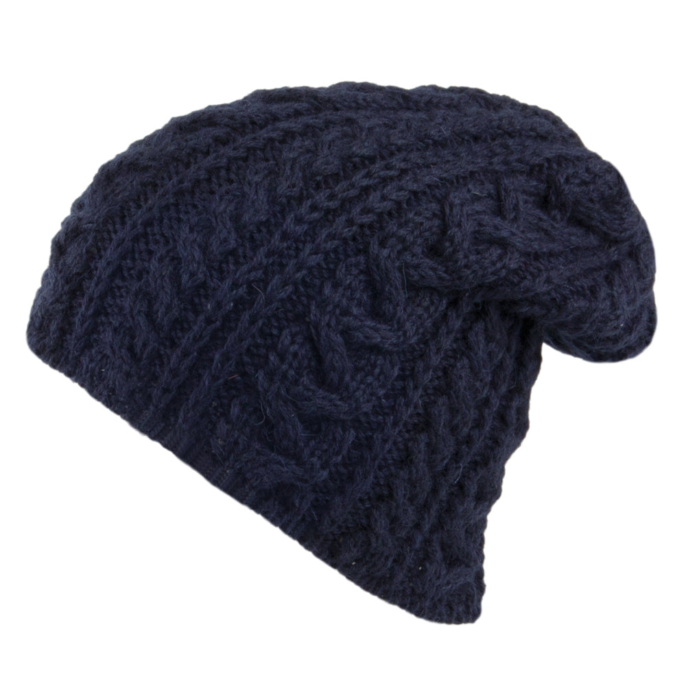Bonnet Long en Laine Anglaise bleu marine HIGHLAND 2000