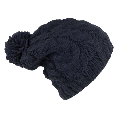 Bonnet Long à Pompon bleu marine KUSAN