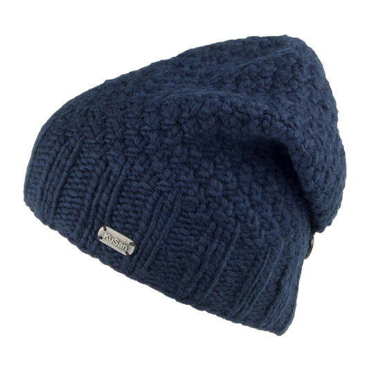 Bonnet Boutonné bleu marine KUSAN