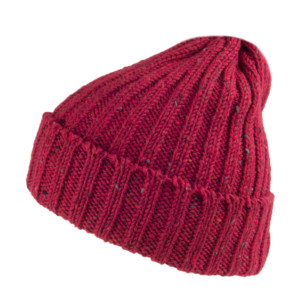 Bonnet à Revers en Laine Kilcarra bordeaux HIGHLAND 2000