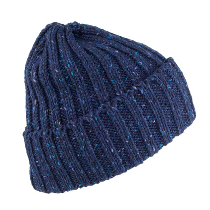 Bonnet à Revers en Laine Kilcarra bleu marine HIGHLAND 2000