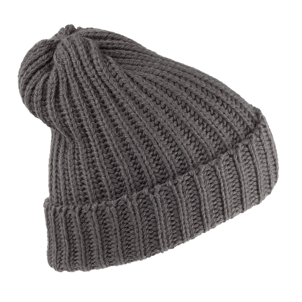 Bonnet Marin Court en Laine Mérinos anthracite HIGHLAND 2000
