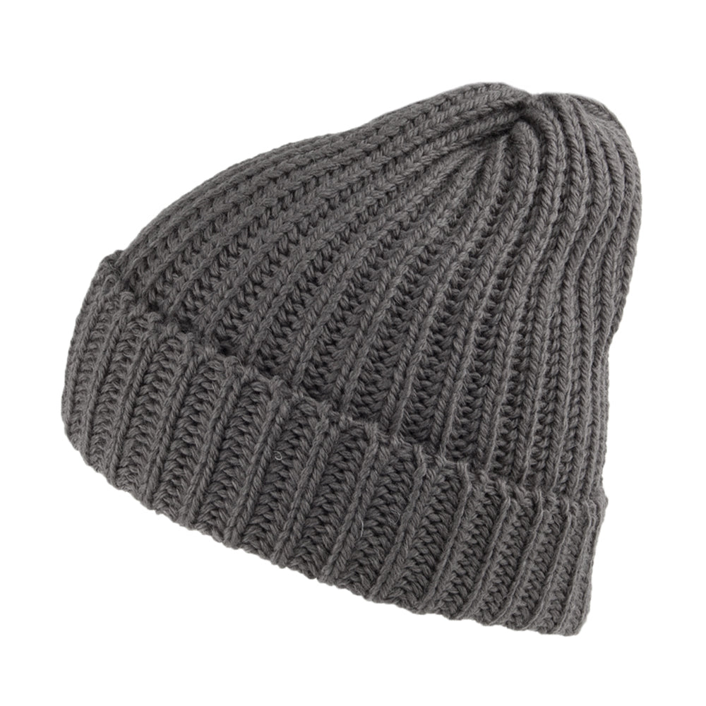 Bonnet Marin Court en Laine Mérinos anthracite HIGHLAND 2000