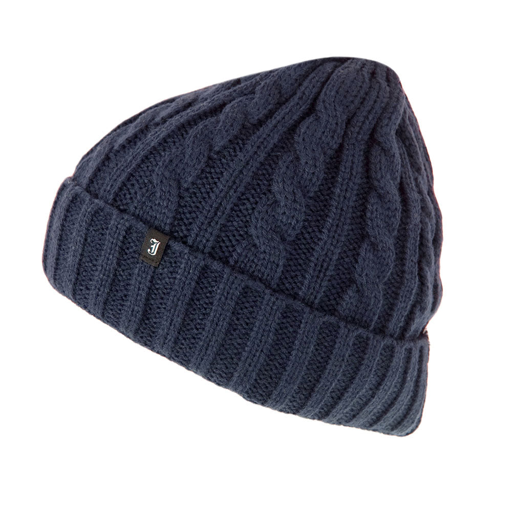 Bonnet à Torsades bleu marine JAXON & JAMES